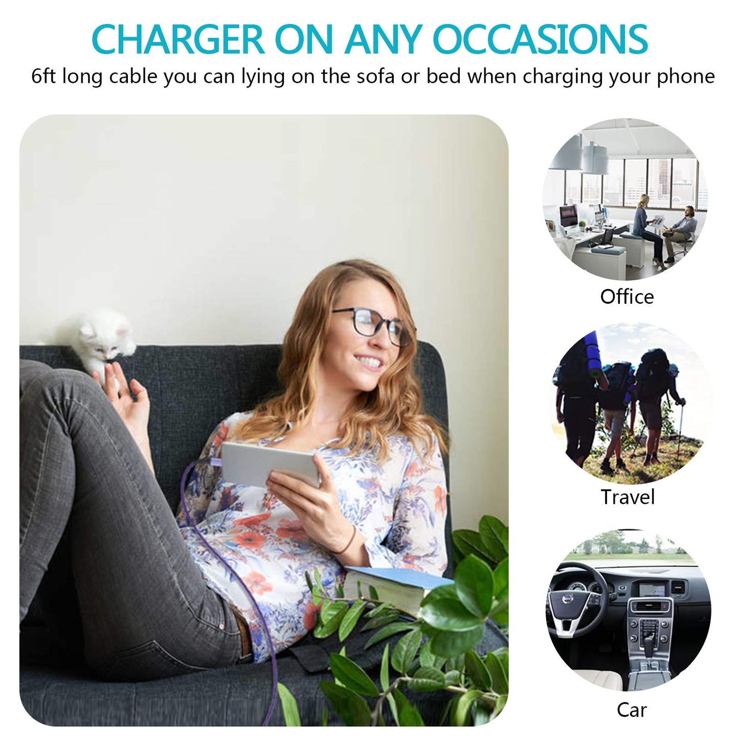 Niniber Fast Charging Cord for Moto G Stylus 5G /G Power 2021/G Play 2021/G Fast /E20 /One 5G Ace /G10/G30/G60S/G100/G 5G Plus/G9 Power/G8 Play/G7 G6