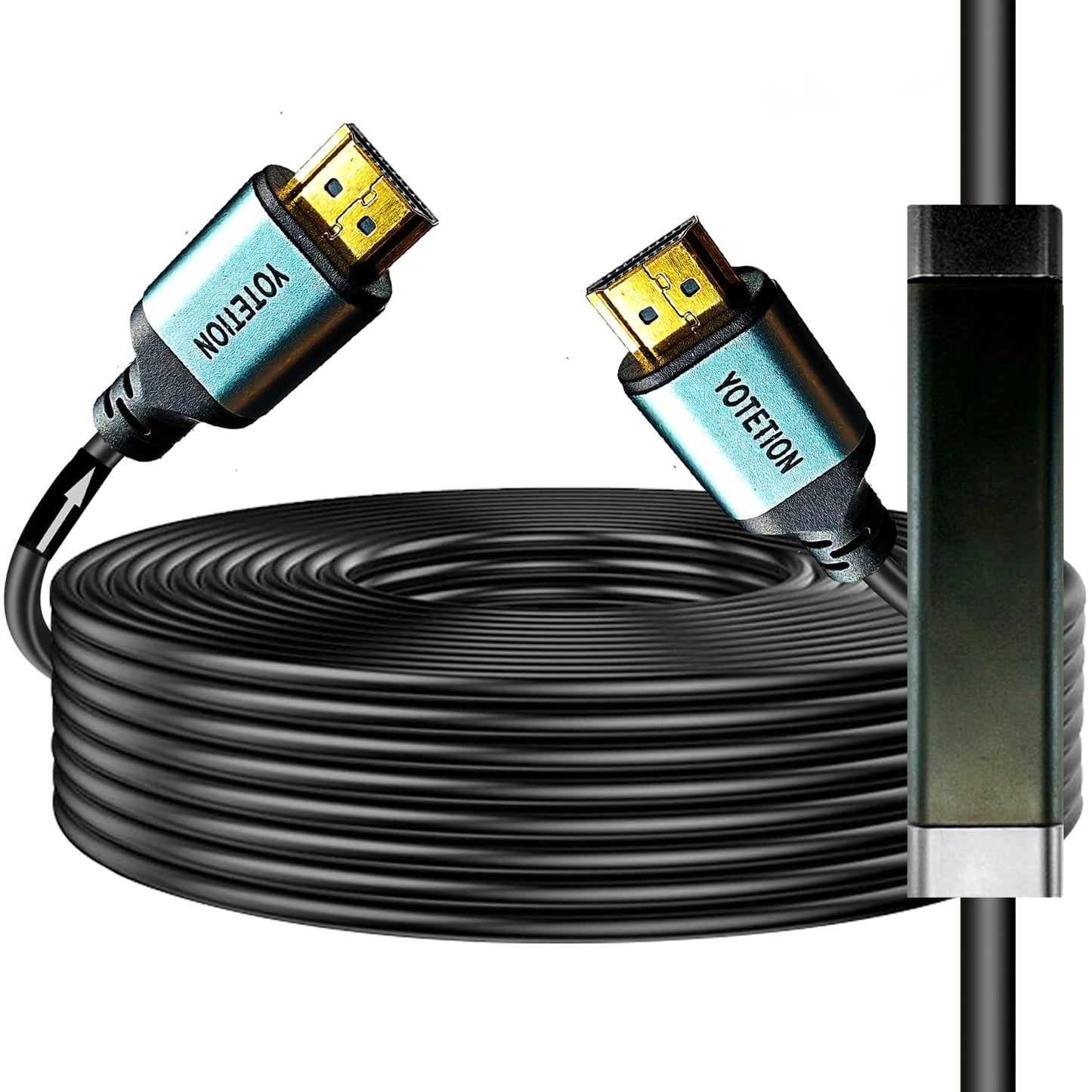 HDMI Cable 100ft 4k60hz with Built-in Signal Booster. hdmi Cables Extender,HDMI Cable V2.0 with EQ Suppert HDR 4K60HZ