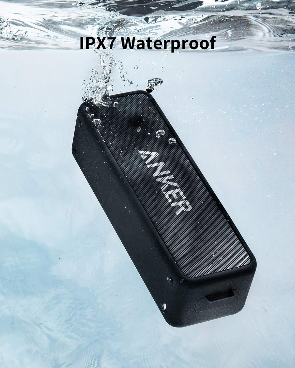 Anker Soundcore 2 Portable Bluetooth Speaker with Stereo Sound, Bluetooth 5, Bassup, IPX7 Waterproof, 24-Hour Playtime, Wireless, Speaker for Home
