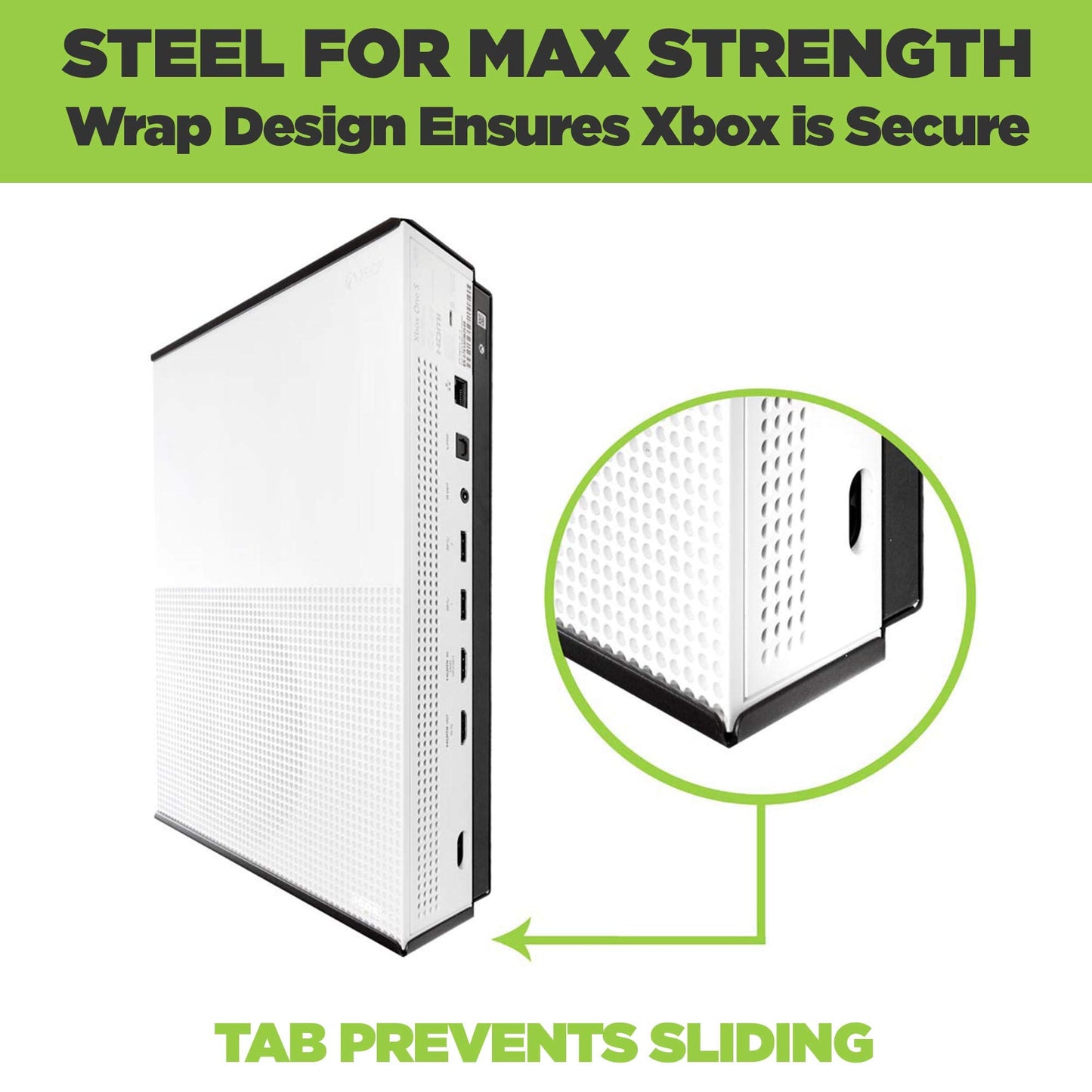 HIDEit Mounts X1S Wall Mount for Xbox One S - Patented in 2019, Made in USA - Steel Mount for Xbox One S to Safely Store Your Xbox One S on Wall Near