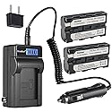 Kastar 2-Pack NP-F570 Battery and LCD AC Charger Compatible with CCD-TRV95 CCD-TRV97 CCD-TRV98 CCD-TRV99 DSC-CD100 DSC-CD250 DSC-CD400 DSC-D700