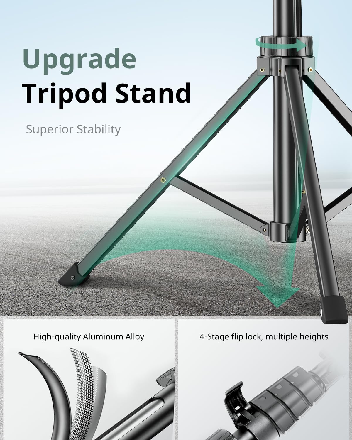 SENSYNE 62" Phone Tripod & Selfie Stick, Extendable Cell Phone Tripod Stand with Wireless Remote and Phone Holder, Compatible with iPhone Android