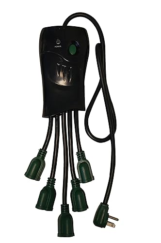 Go Green Power GG-5OCT GoGreen Power 5 Outlet Surge Protector, Black (GG-5OCT)