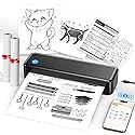 PEDOOLO Portable Printer Wireless for Travel - Inkless Thermal Printer, Supports 8.5x11 Inch Thermal Paper, Bluetooth Compatible