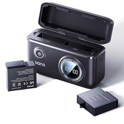 llano 2 Packs 1750mAh Ace Pro 2 Battery and 18W Fast Dual Charger, Compatible with Insta360 Ace Pro 2/AcePro/Ace Action Camera