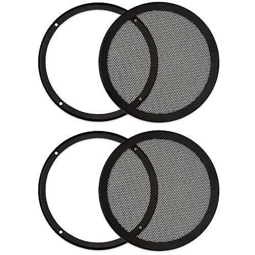 Goldwood Sound, Inc. Monitor Subwoofer Part, Heavy Duty Steel Mesh Snap On Woofer Grills for 8" Speakers 2 Grill Pack (SG-M8-2)