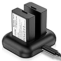 ENEGON LP-E10 Replacement Battery (2-Pack 1680mAH) and Rapid Dual Charger for Canon LP E10 Canon EOS Rebel T3 T5 T6 T7 T100,Kiss X50 X70 X80 X90,EOS