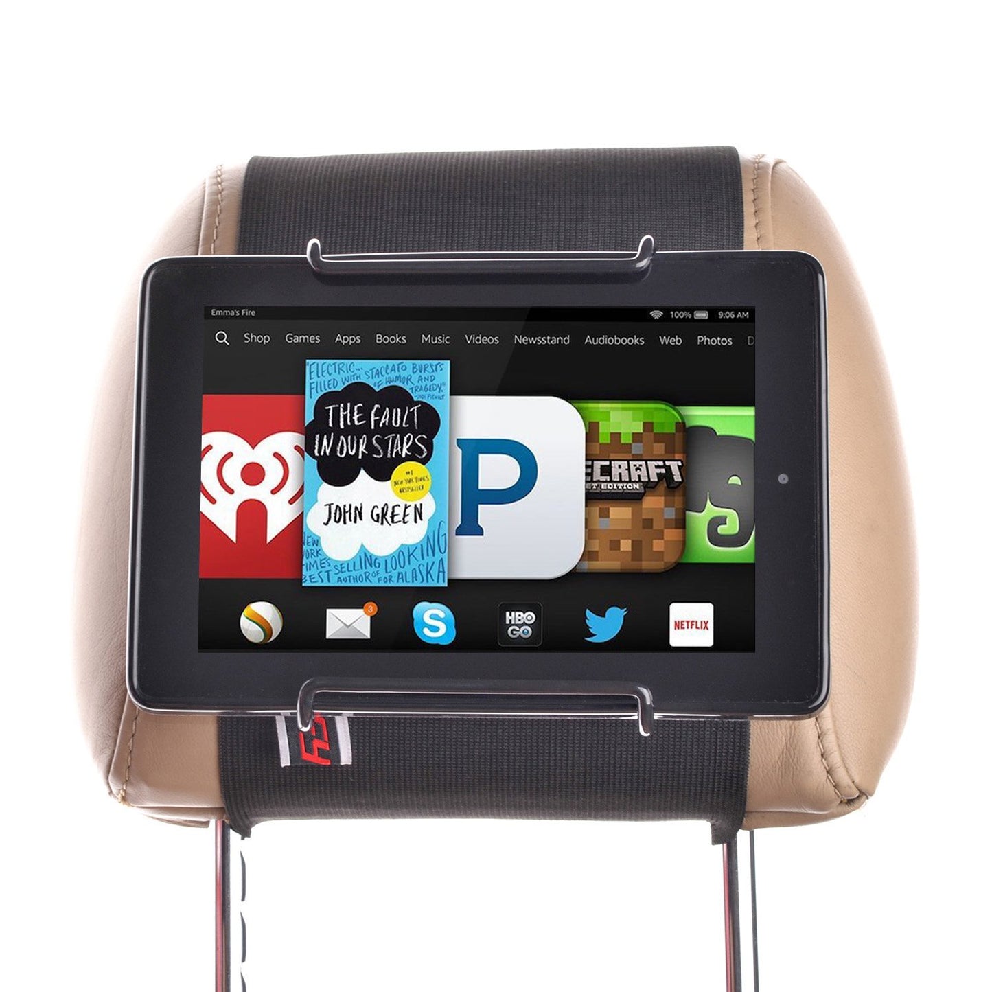 TFY Car Headrest Mount Holder for all Kindle Fire - Kindle Fire HD 6 / HD 7 / HD X7 / HD X9 / HD 6 (2014) / HD 7 (2014) / HD 6 (Kid Edition) / HD 7