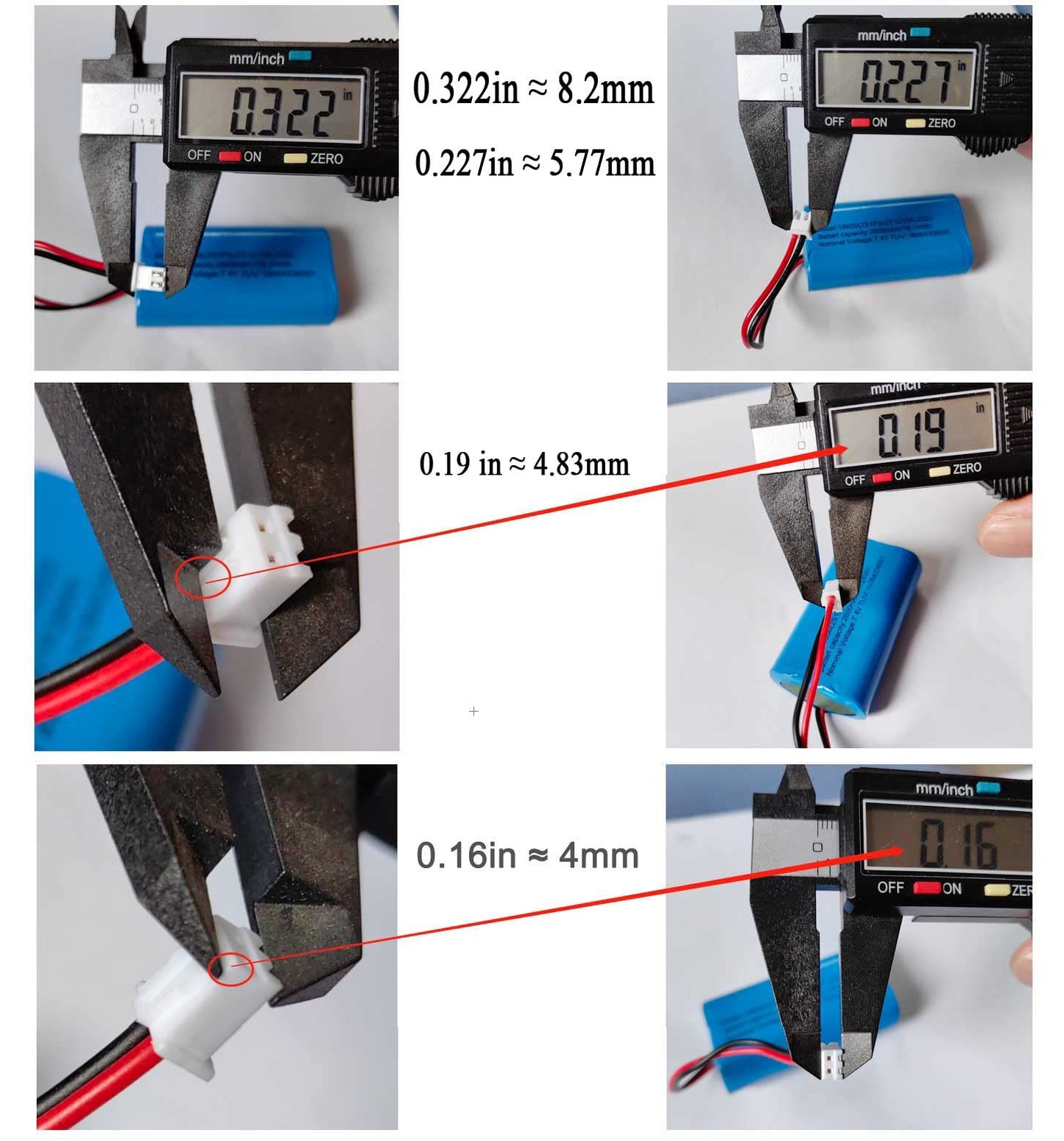 AOLIKES 7.4v 18650 2s1p 2600mAh Rechargeable Li-ion Battery with Jst XH2.54/2P Connector Plug Wires /3C Cells/Support 3C Continuous Discharge…
