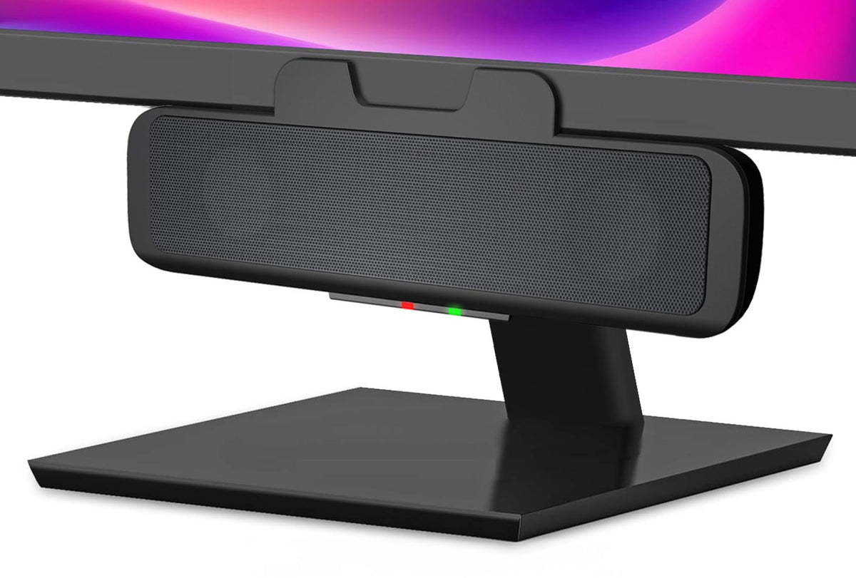 Cyber Acoustics CA-2890 USB Speaker Bar, 10W, Clip-On Monitor Mount Design