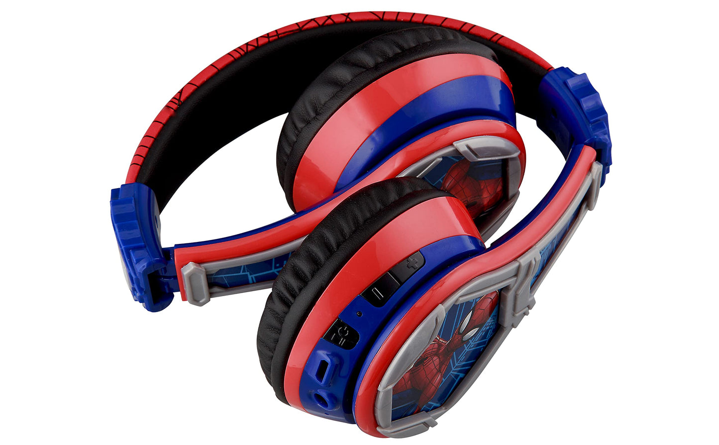 eKids Spiderman Wireless Bluetooth Portable Headphones with Microphone, Volume Reduced to Protect Hearing Rechargeable Battery, Adjustable Kids…