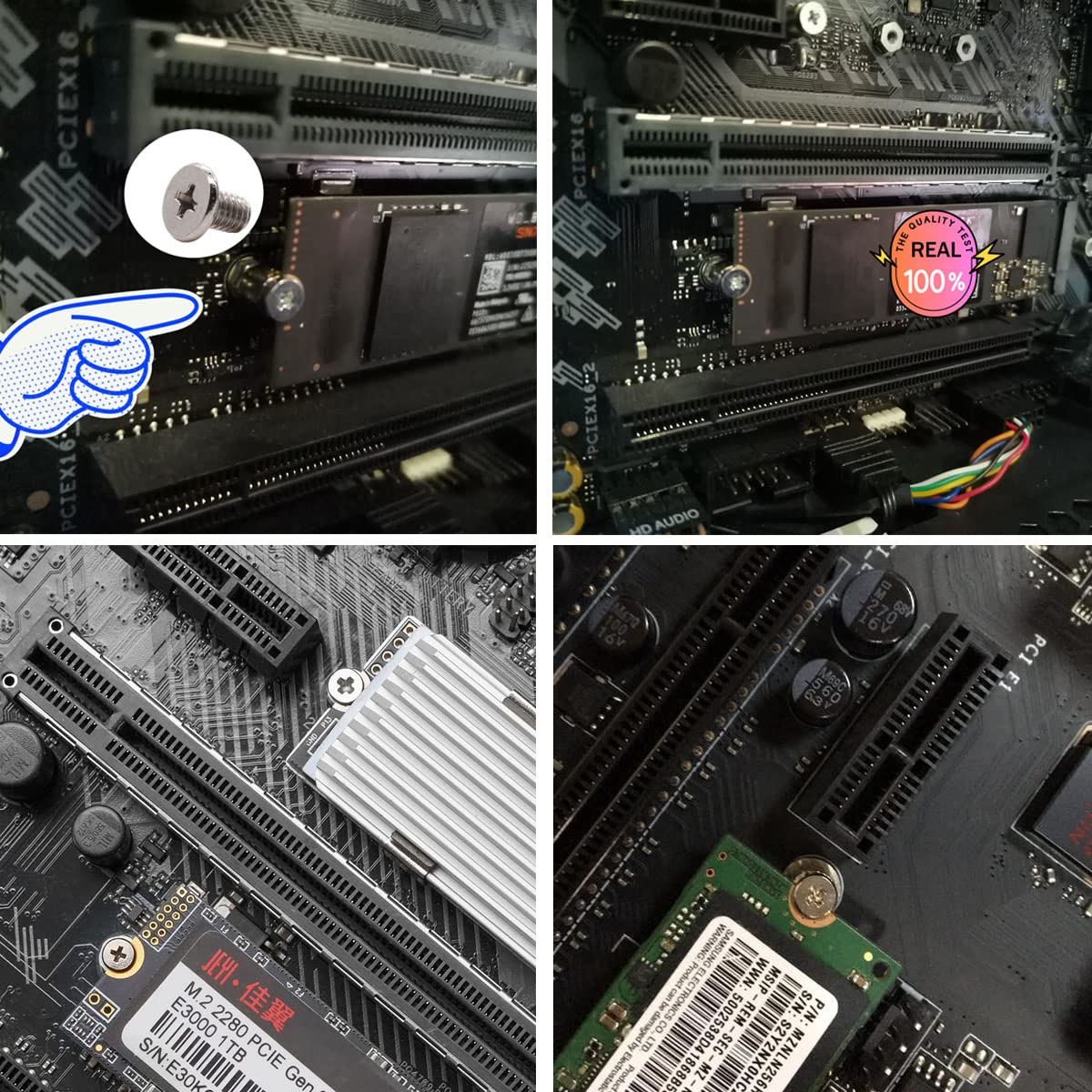 Awxlumv M.2 Screws Kit, NVMe Screw M.2 for Asus Screw M2 SSD Mounting Set Standoff + Screws with Screwdriver Compatible ASUS Motherboard Computer