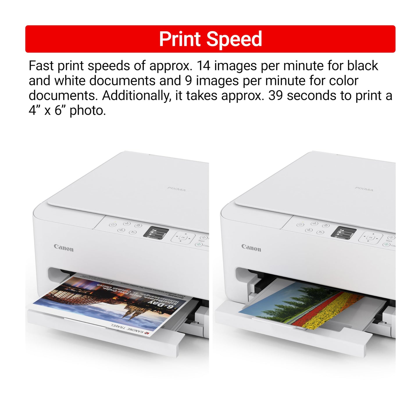 Canon PIXMA TS6520 Wireless Color Inkjet Printer Duplex Printing, White - Home Printer with Copier/Scanner, 1.42” OLED Display, Intuitive Control
