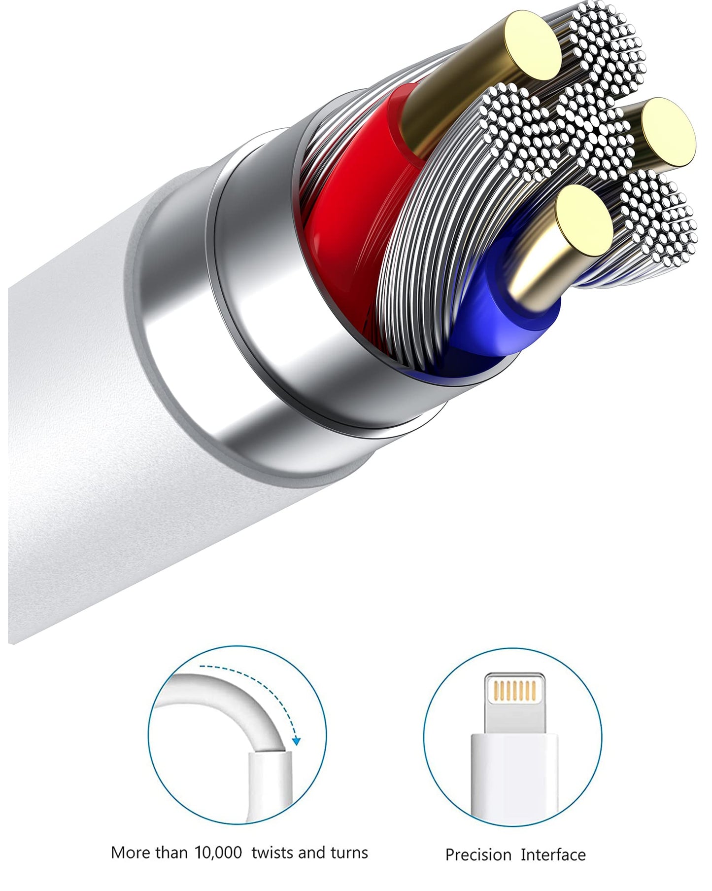 Apple MFi Certified iPhone Charger Cord 3ft Lightning Cable Fast Charging High Speed Data Sync USB Cable Compatible with iPhone 13/12/11 Pro Max/XS…
