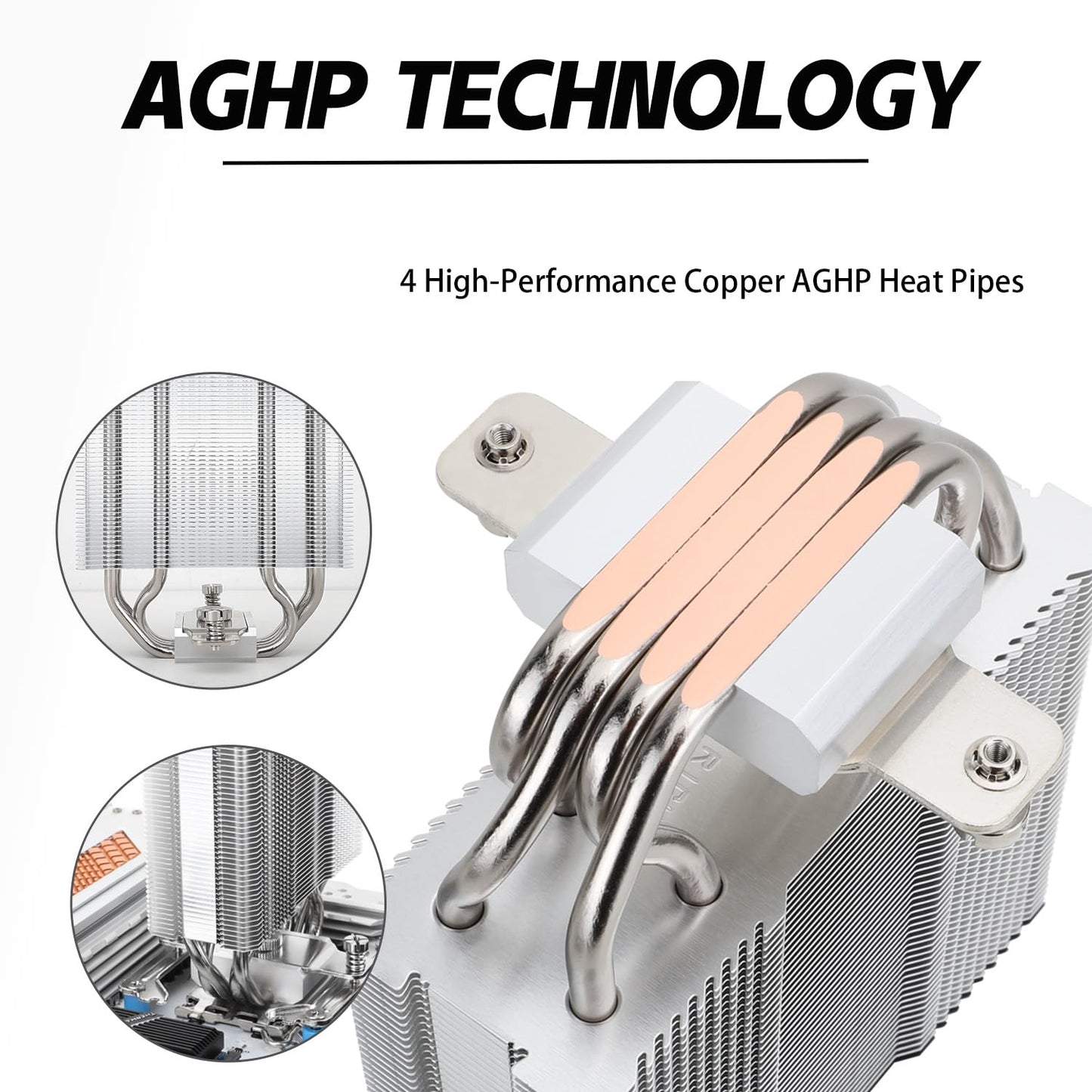 Thermalrlght AssassinX120 SE White ARGB CPU Air Cooler, 4 Heat Pipes, TL-C12CW-S PWM Silent Fan CPU Cooler with S-FDB Bearing, for AMD AM4 AM5/Intel