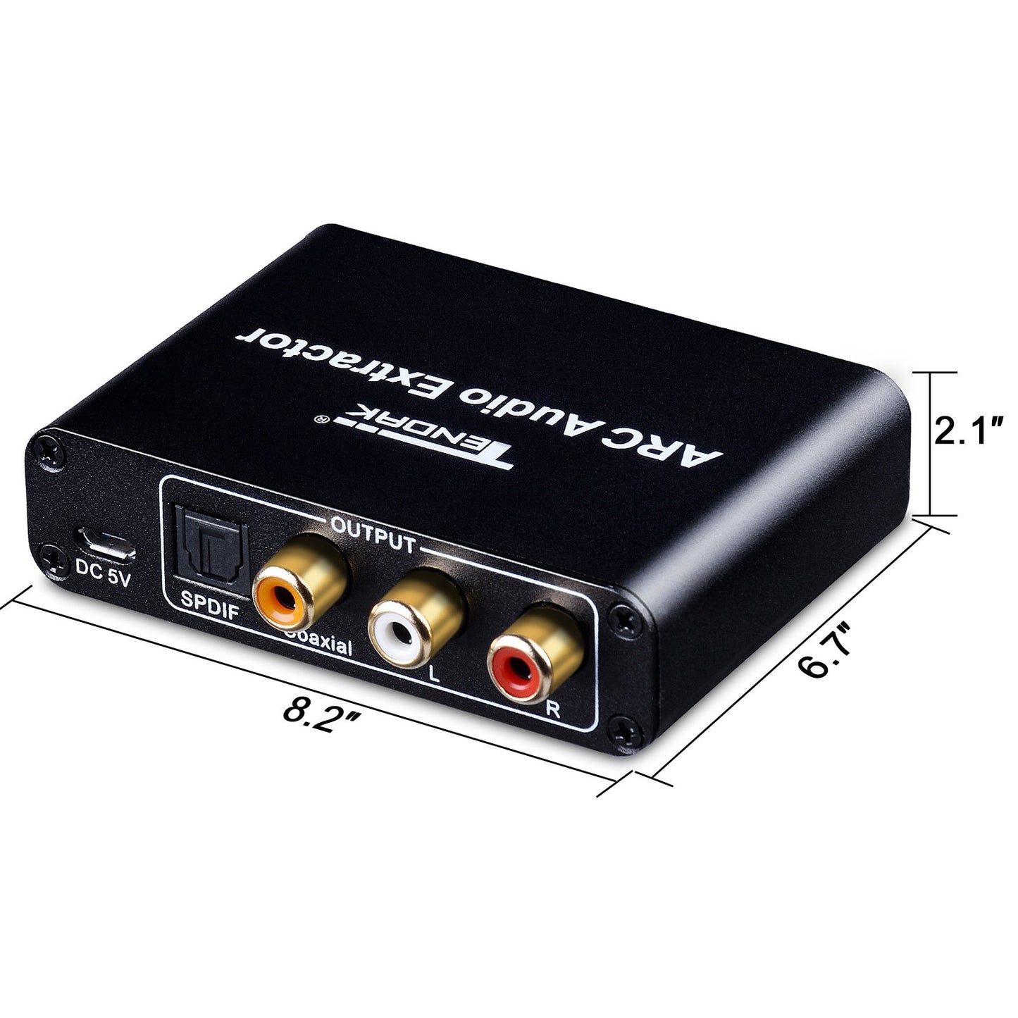HDMI ARC Adapter, Tendak ARC Audio Extractor with Digital Optical TOSLINK SPDIF/Coaxial and Analog 3.5mm L/R Stereo Audio Converter for HDTV Soundbar