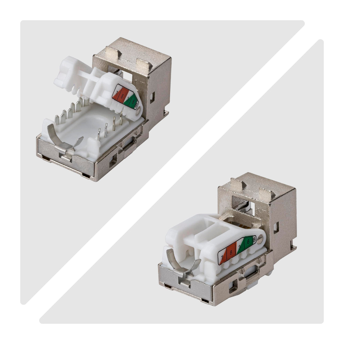 StarTech Shielded Cat6a Keystone Jack 10-Pack, STP, 90 Toolless