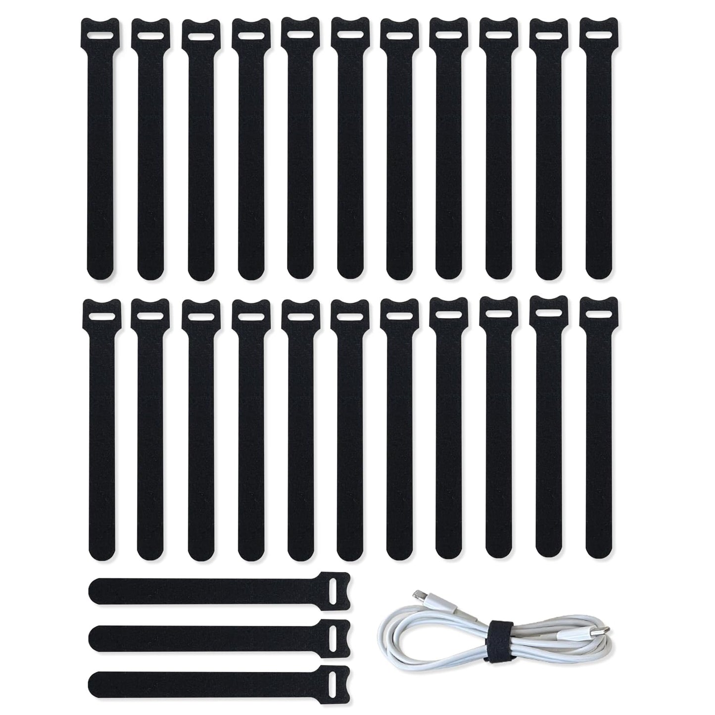 100PCS Reusable Cable Ties, Multi-Purpose Cables Management for Electrical Charging Cords, Wire Ties, Cord Ties, Cable Straps, Adjustable, Heavy Duty