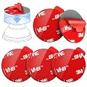 volport Sticky Adhesive Pads for Pops Socket Base: 5 Pcs 1.38" Strong Round Double Sided Replacement Sticker for Collapsible Phone Grip Stand, Very