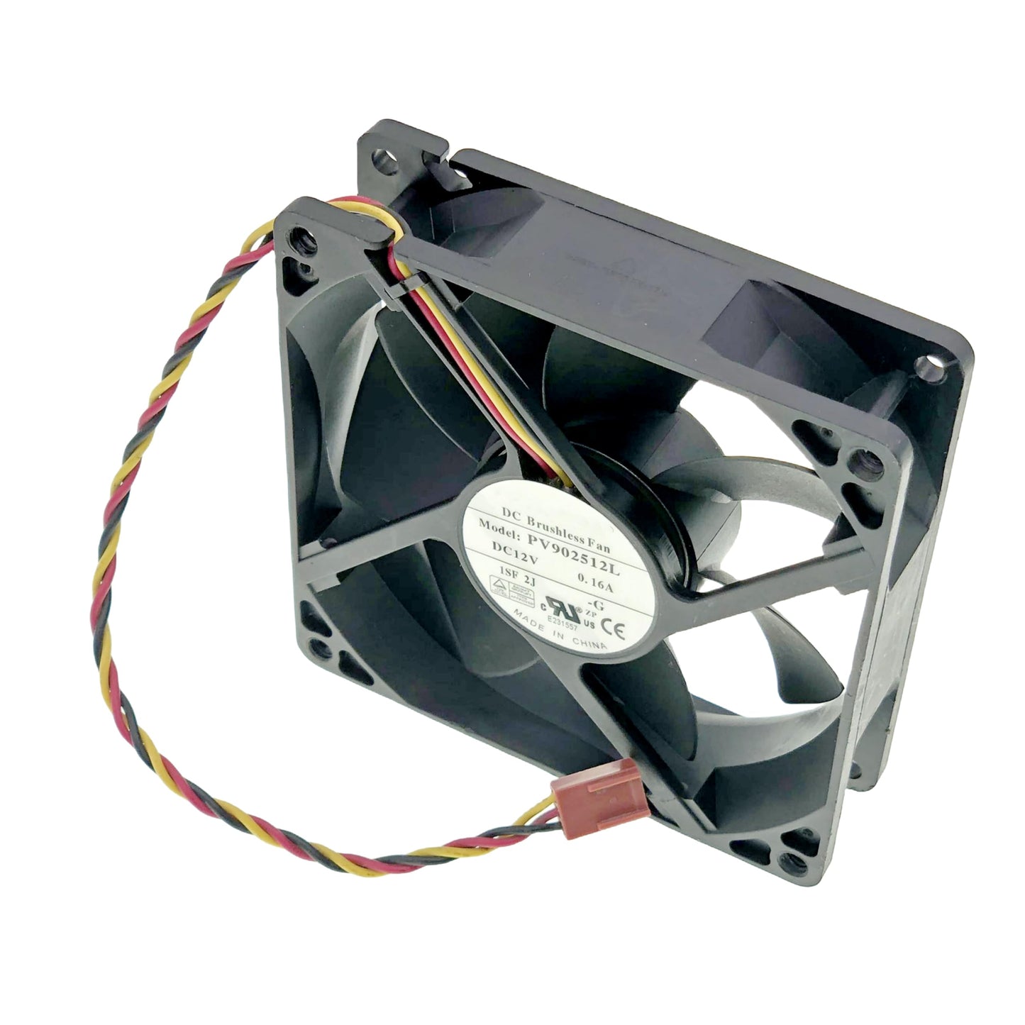 for Foxconn PV902512L DC12V 0.16A 3-Pin 3-Wire Silent Chassis Cooling Fan Size:92x92x25mm.