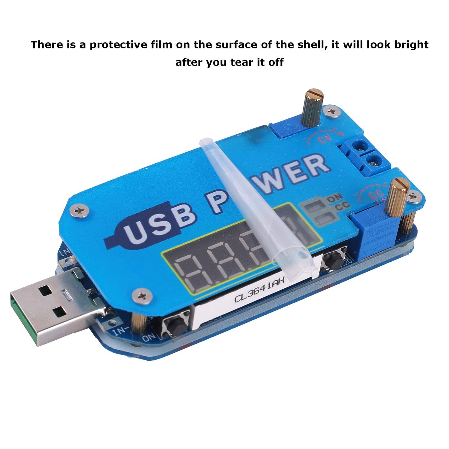 PEMENOL 15W DC-DC Buck Boost Voltage Converter, 5V to 3.3V 9V 12V 24V 30V CVCC Step Up/Down Module Adjustable USB Power Supply Module with Shell