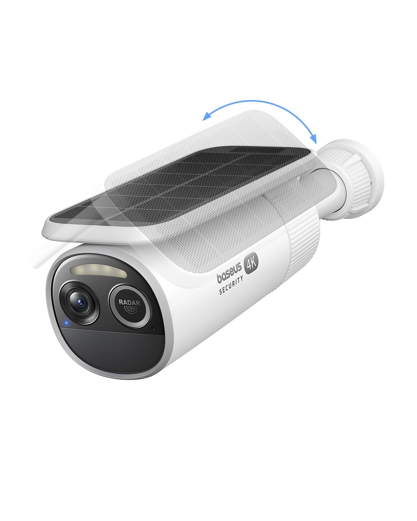 Baseus S2 4K Solar Security Cameras Wireless Outdoor - Radar+PIR Detection, AI Face Recognition, Auto Sunlight-Tracking, Color Night Vision, IP67, No