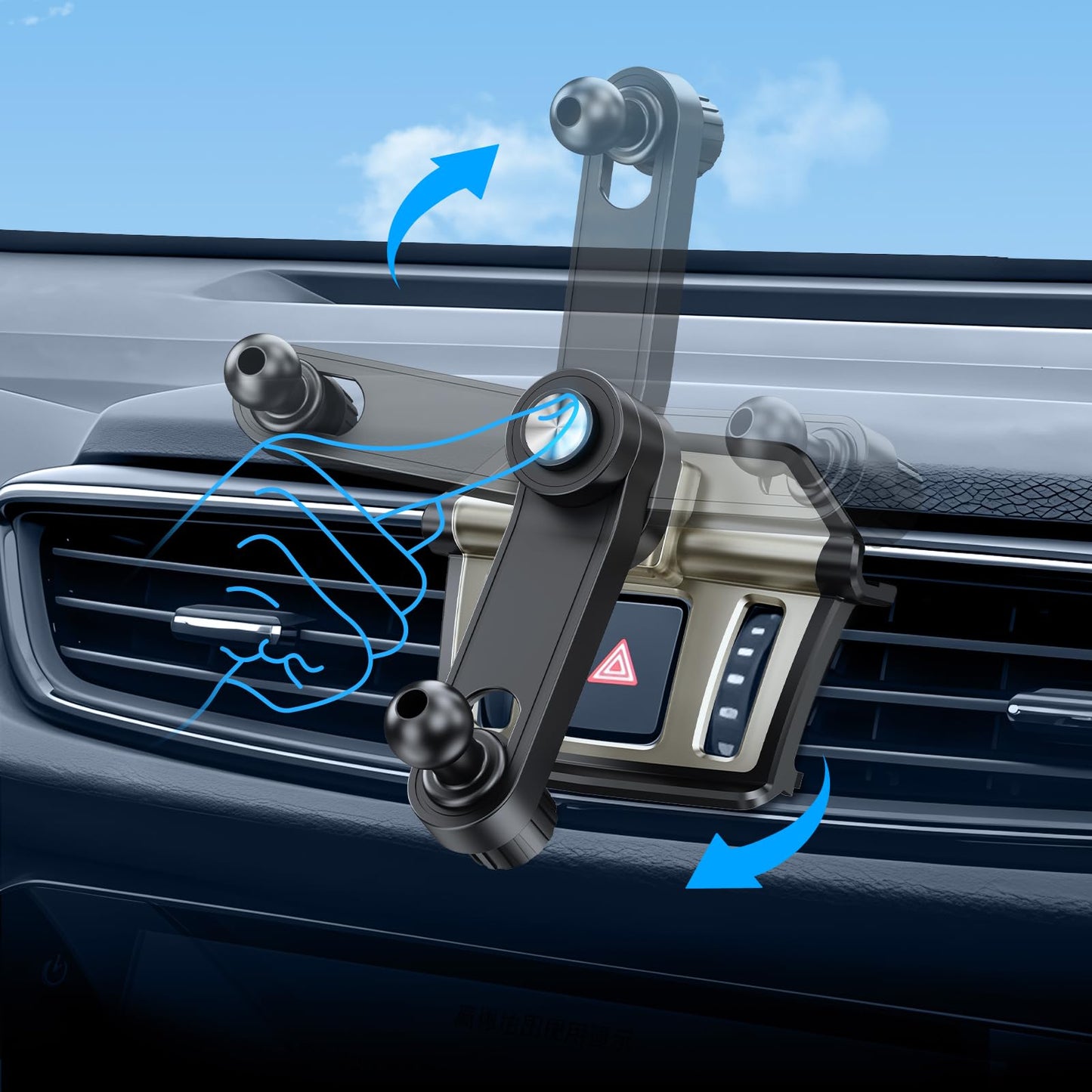 ELOHEI Phone Mount for Nissan Rogue with Custom Base, Specifically Design Car Phone Holder for Nissan Rogue 2014-2020 Accessories, for 4.7-7 in Phones