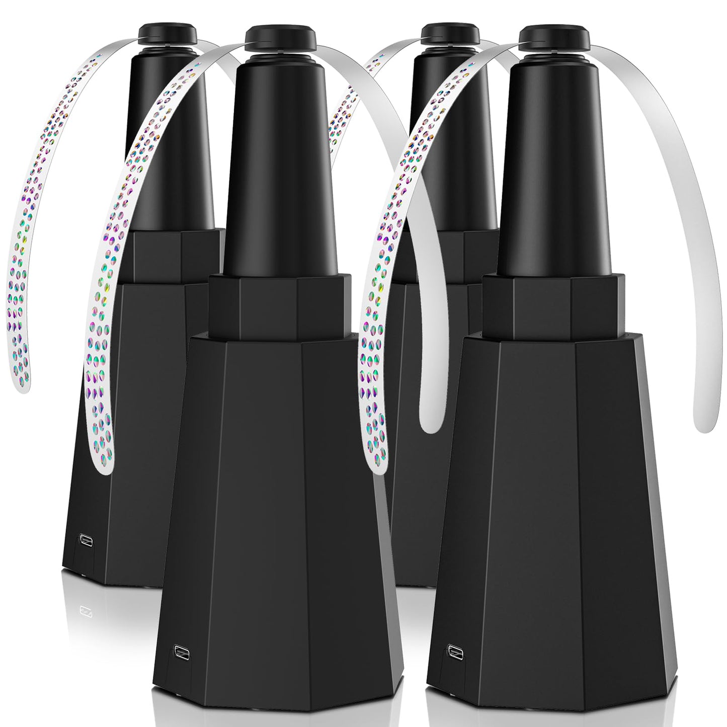 4-Pack Rechargeable Fly Fans for Tables Up to 10-Hour Working Time, Indoor Outdoor Mute Food Fans to Keep Flies Away, Retractable Table Fans with Hook