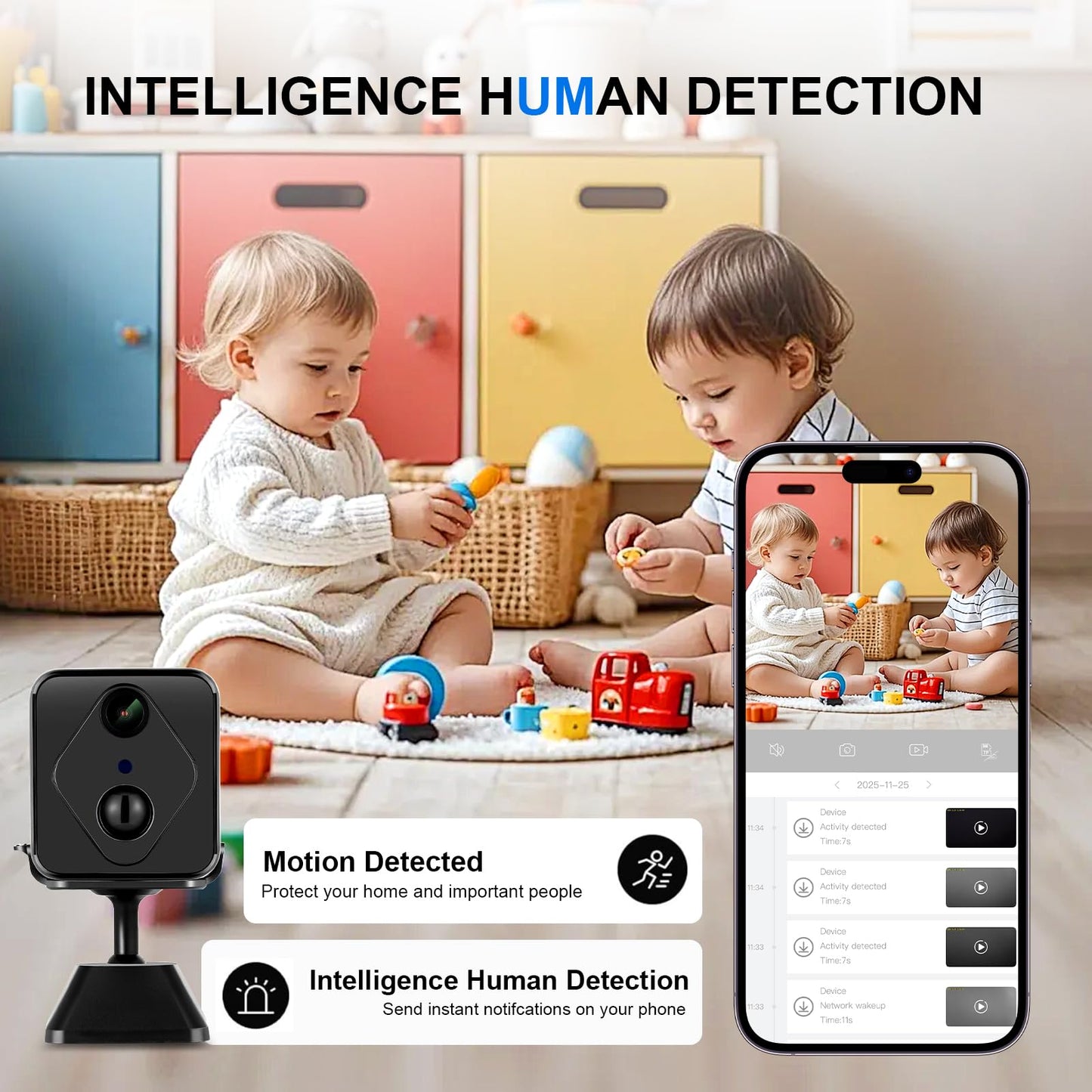 ASZZCHT 4G Surveillance Camera, Security Camera, 2K HD Indoor/Outdoor Security Camera, HD Night Vision, AI Motion Detection