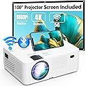 5G WiFi Bluetooth Projector, Full HD Native 1080P Projector with Wireless Mirroring Screen, Compatible with TV Stick/HDMI/DVD Player/AV for Theater