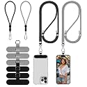 Lousrnman Cell Phone Lanyard, Universal 2× Phone Crossbody Lanyard for Men and Women, 2× Wrist Phone Strap and 6× Upgraded Connectors Compatible