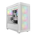 GAMDIAS White ATX Mid Tower Computer Case Tempered Glass, Gaming PC Case Support Dual 360mm AIO/Radiator, 7x120mm Case Fans (4X 120mm Built-in), 420mm