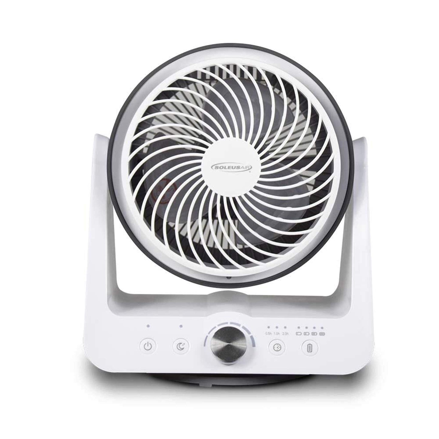 Soleus Air Circulator, 6 Fan Speeds, Auto Timer, 90 Degree Pivot, Extremely Quiet, Lightweight, for Easy Use In the Home or Office. Rechargeable