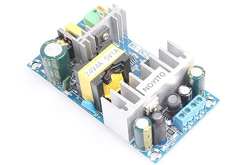 NOYITO AC to DC Isolated Power Supply Module DC 24V 4A 5V 1A Dual Output Power AC 120V (90-256V) 50-60Hz to 24V 5V 120W Industrial Power Module (Dual…