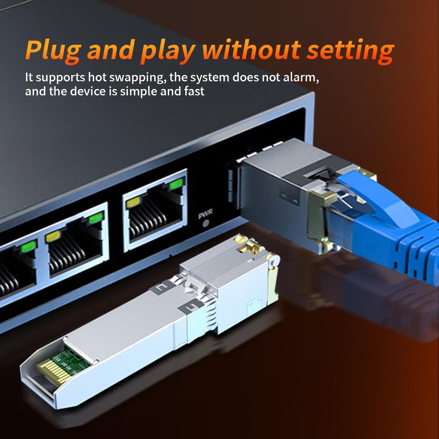 Bliyee 1000Base-T RJ45 SFP Module | 1.25G Copper SFP Transceiver | SFP to Ethernet | Hot Pluggable | Plug and Play | Durable Metal Casing | Versatile