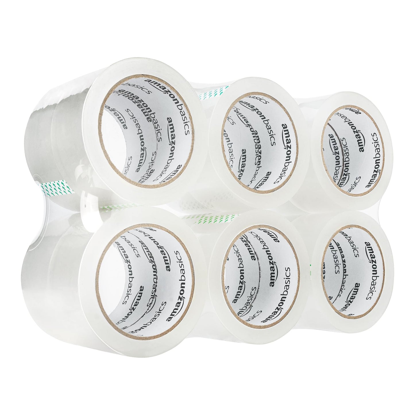 Amazon Basics Packaging Tape for Shipping, Moving, Storing and Sealing, Clear, 1.88 in x 54.6 yds, 36-Pack