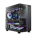 Gamdias Atlas M4 Mid-Tower Gaming PC Case, Mini-ITX, Micro-ATX, and ATX, 4x120mm PWM ARGB Fans, Adjustable Angle Lower Fan Mount, Front-Mounted PSU