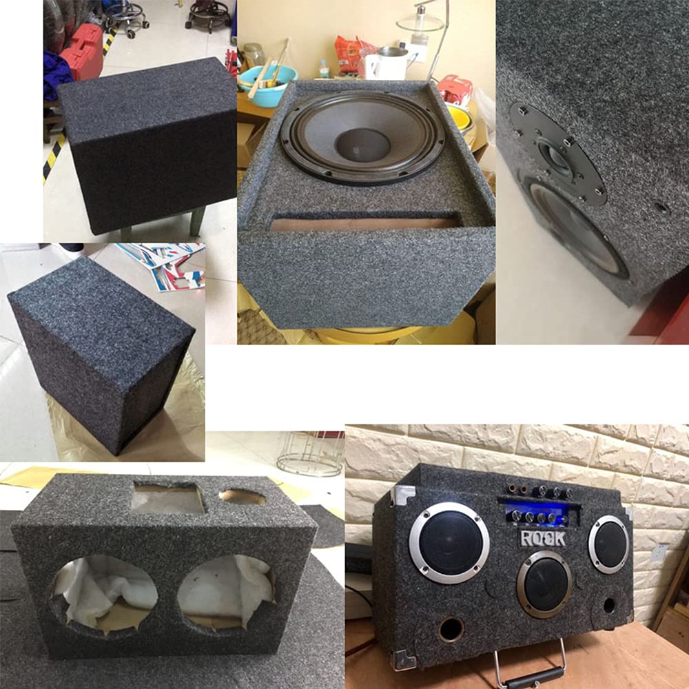 Flushbay Speaker Box Covering Carpet Grey 39.37" × 39.37" Speaker Cabinet Subwoofer Sub Box Liner Carpeting Stain-Resistant Multipurpose Felt Liner