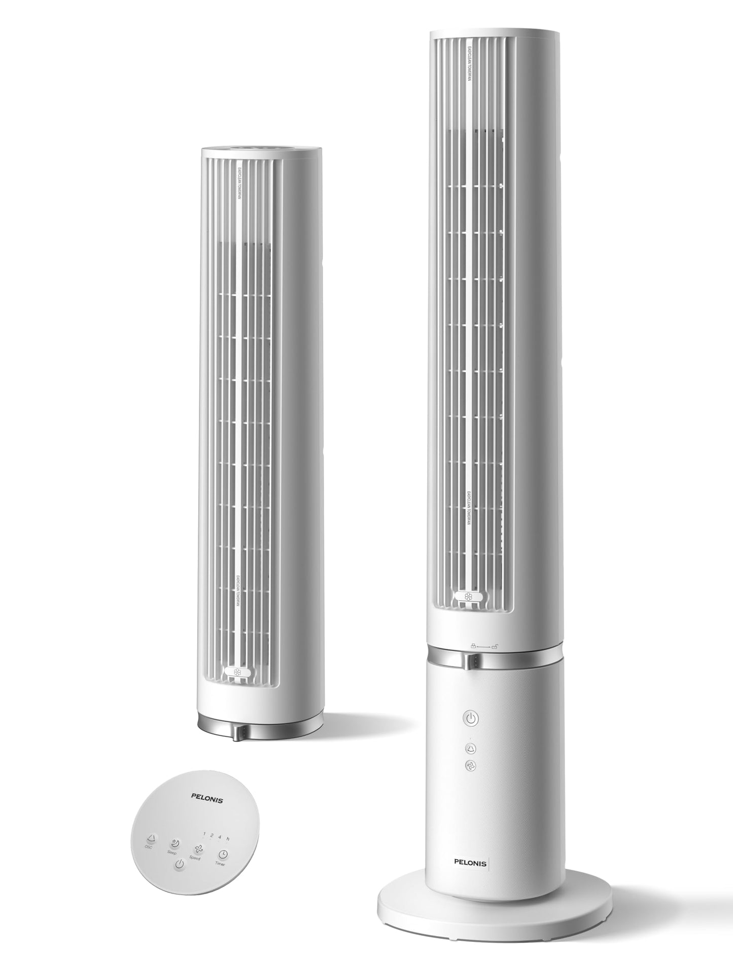 PELONIS 40-Inch Oscillating Tower Fan with Remote for Bedroom, White