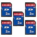 INDMEM 5 Pack SD Card 2GB Class 4 Flash Memory Card 2G SLC Stanard Secure Digital Cards