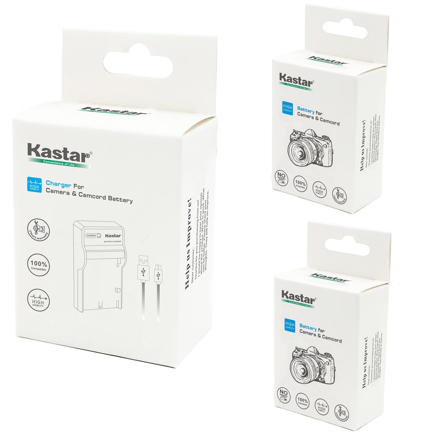 Kastar Battery (X2) & Slim USB Charger for NB-8L, NB8L, CB-2LAE and PowerShot A2200, A3000 IS, A3100 IS, A3200 IS, A3300 IS Cameras