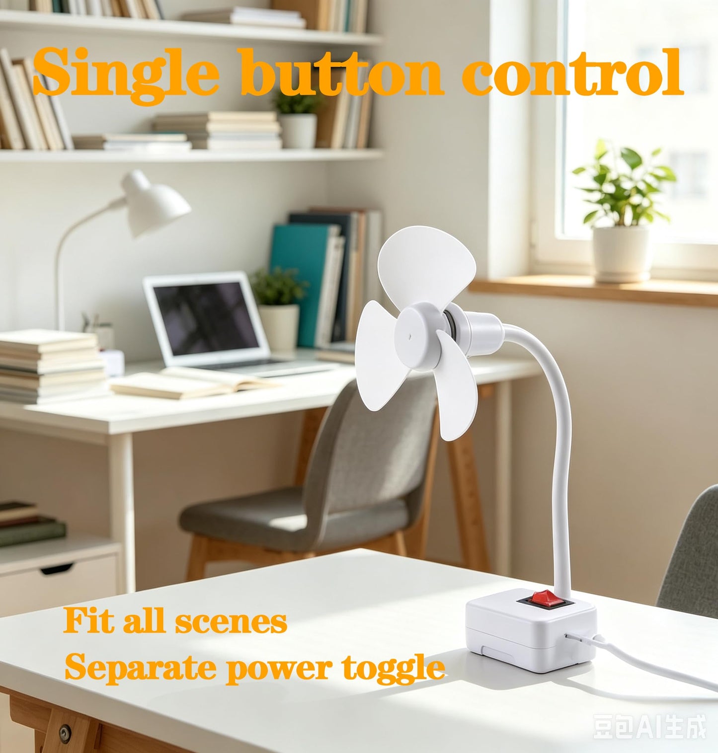 VEROH E27 Socket Fan Kit with Plug Adapter, Mini Quiet Electric Fan,1