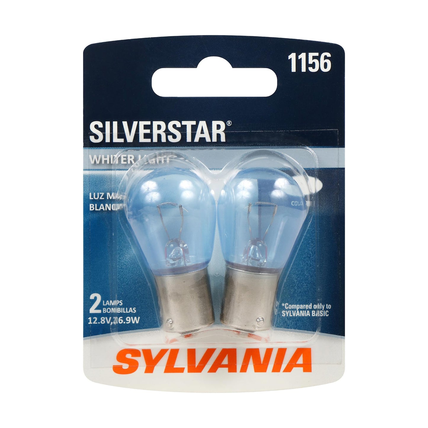 SYLVANIA 1156 SilverStar Mini Bulb, Daytime Running Light, 2 Bulbs