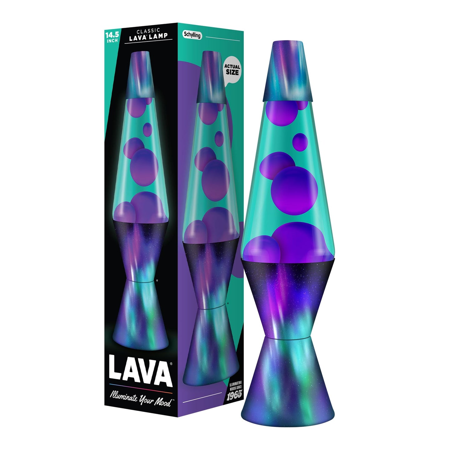 The Original Lava® Lamp - 14.5" Aurora Borealis - Classic Liquid Motion Lamp - Purple Wax and Blue Liquid - Item #2047 (Amazon Exclusive)