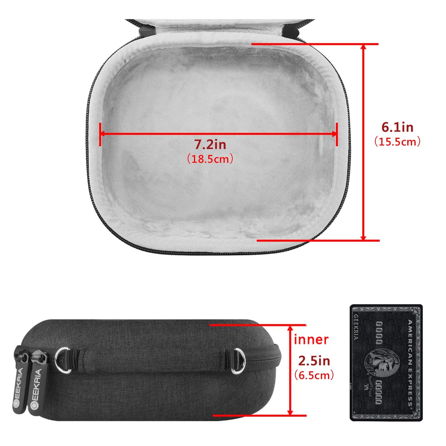 Geekria Shield Headphones Case Compatible with Sony WH-1000XM4/1000XM3/1000XM2/XB910N, MDR1000X, Replacement Hard Shell Travel Carrying Bag with Cable