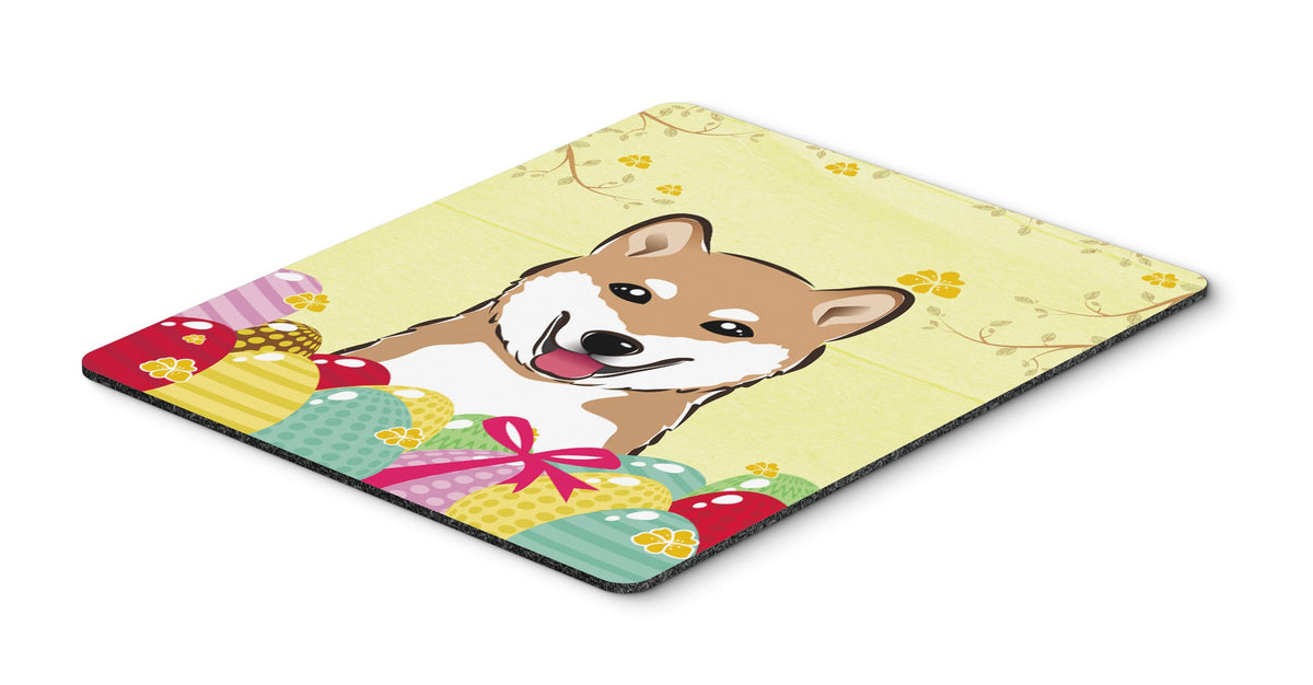 Caroline's Treasures BB1907MP Shiba Inu Easter Egg Hunt Mouse Pad, Hot Pad or Trivet for Home Office Gaming Working Computers Laptop Mouse