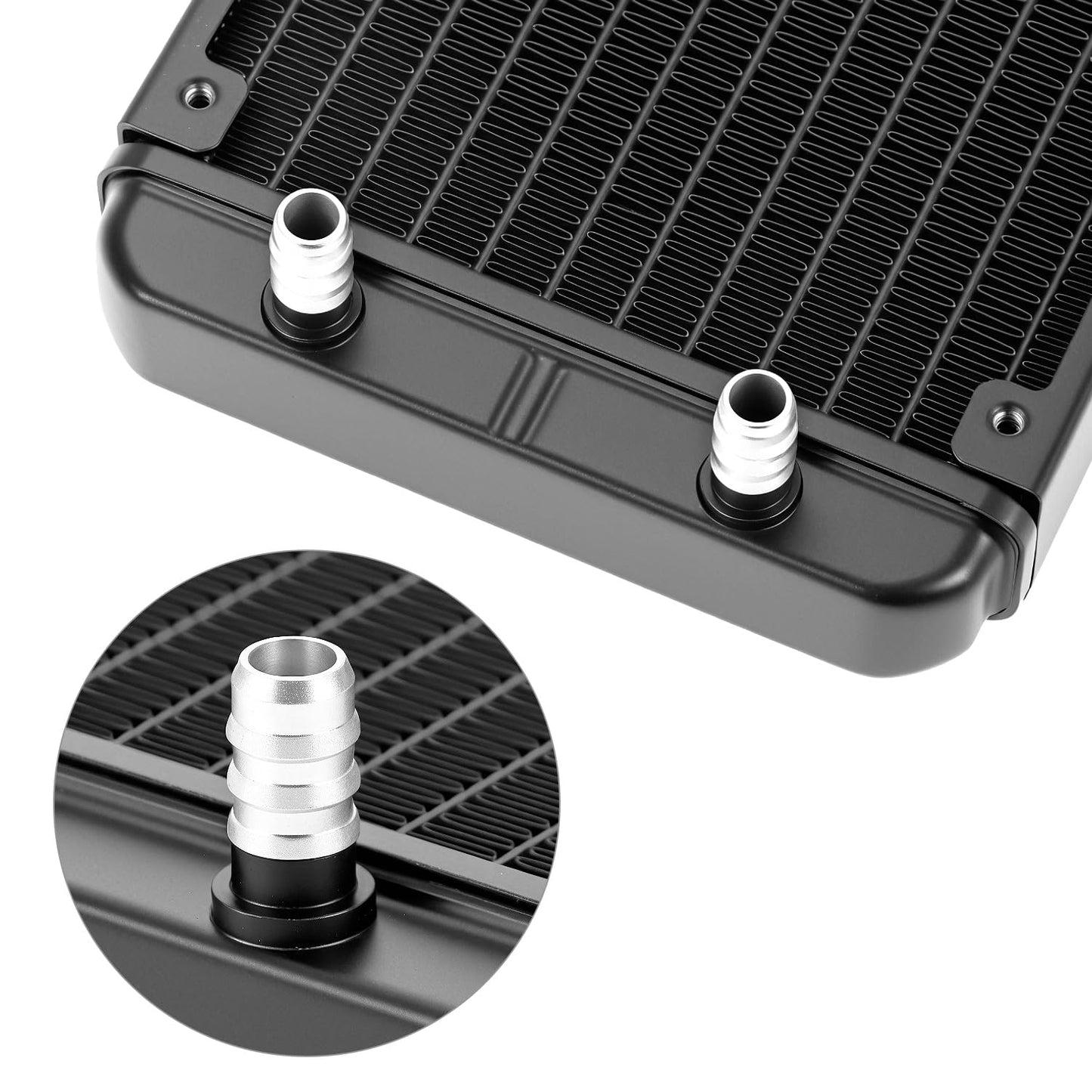 QWORK 240mm Water Cooling Radiator 12 Pipe Pure Copper Fin Heat Exchanger 275x120x30mm for PC CPU VGA Liquid Cooling Industrial Inverters & Laser