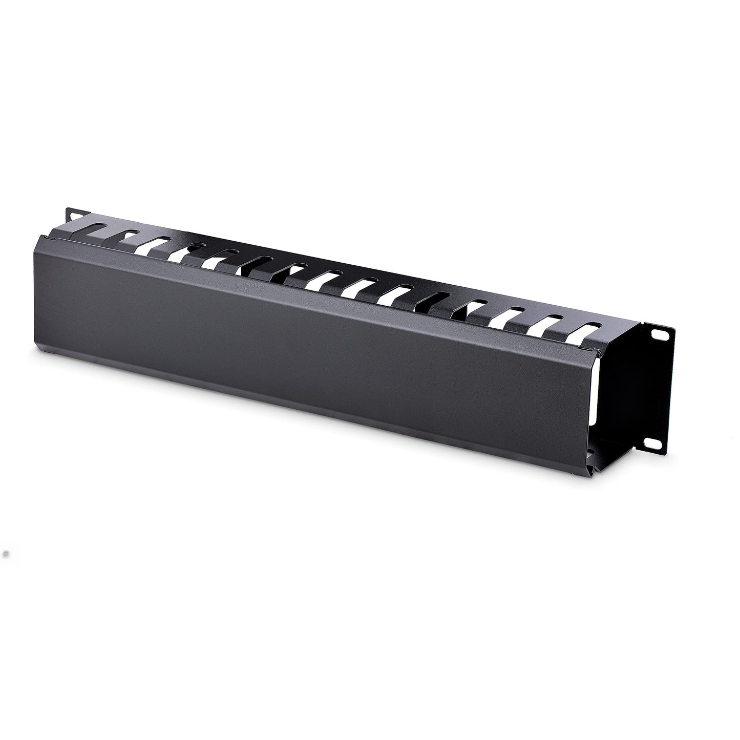 StarTech.com Horizontal 2U Server Rack Cable Management Finger Duct w/ Cover - 19" Network Rack Wire Duct Raceway Panel - Slotted Wire Duct (CMDUCT2U)
