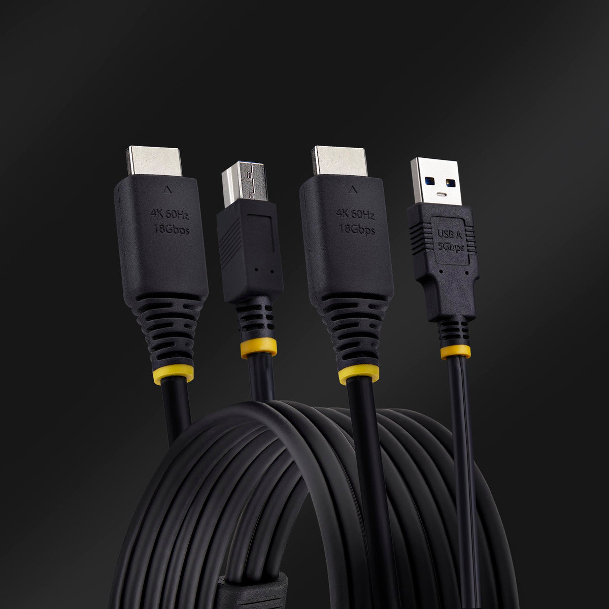 StarTech 10ft HDMI USB 5Gbps KVM Cable, 4K 60Hz, Switch (HU12210-KVM-CABLE)