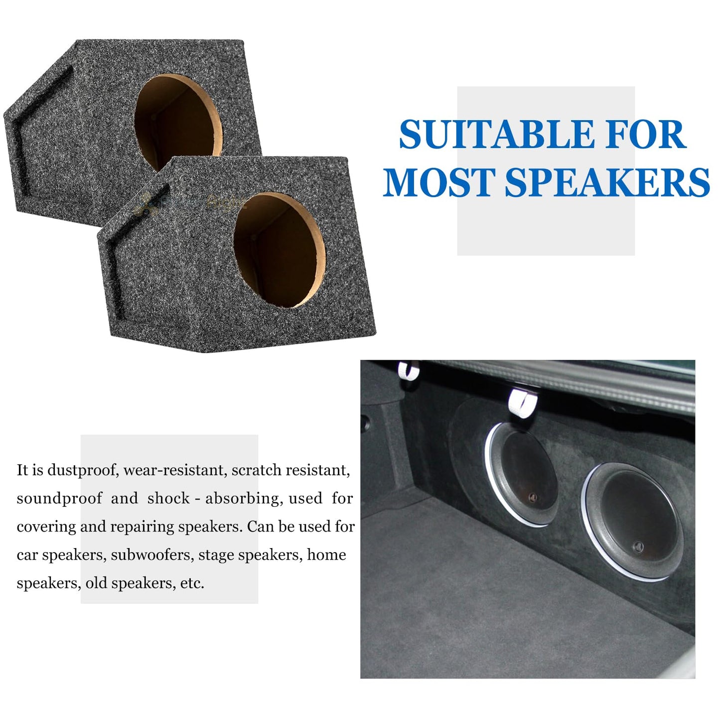 90"x78" Speaker Carpet Liner Resists Stains Speaker Box Cabinet Subwoofer for Car Audio,Boat Interior,Trunk,Shelf,Underfelt (Black, 90inchx78inch)